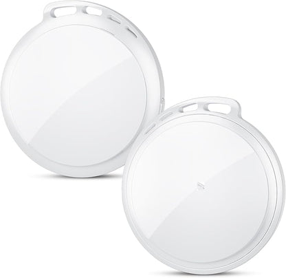 2025 Air Tracker Tags-2 Pack 5.3 Smart Bluetooth Tracker Tag Work with Apple Find My (iOS Only) Key Finder Item Locator for Keys, Luggage,Wallet, Backpack, Pets,etc. (White, 2 Pack)