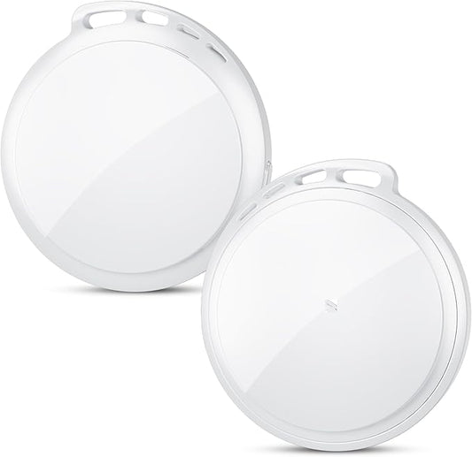 2025 Air Tracker Tags-2 Pack 5.3 Smart Bluetooth Tracker Tag Work with Apple Find My (iOS Only) Key Finder Item Locator for Keys, Luggage,Wallet, Backpack, Pets,etc. (White, 2 Pack)
