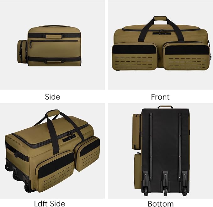 Rolling Duffle Bag with Wheels,120L Large Deployment Bag,Waterproof Military Duffle Bags for Tactical Military Deployment Camping