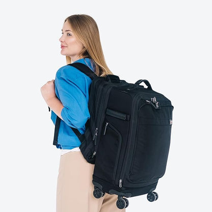 Trilogy Modular System I Modular 4-wheel spinner carry-on, with two zip-off bags! All 3 are Expandable! You get 3 bags in 1! Mix and match; take apart to fit crowded airplane spaces (Zinfandel)