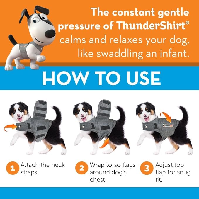 ThunderShirt for Dogs, Medium, Platinum Sport - Dog Anxiety Relief Calming Vest