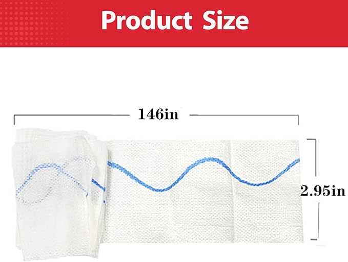 Quick Blood Clotting Emergency Gauze 3" x 145" (2 Pack)- Sterile Hemostatic Z-Folded Compressed Gauze 6-Ply (2 Pack) for First Aid, Combat, Survival, IFAK Trauma Kit Supplies Refill (STAMEN) ﻿