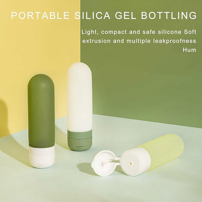 3 Pcs Silicone Travel Bottles Multifunctional Cosmetic Bottles Travel Container For Shampoo Lotion Conditioner Cream