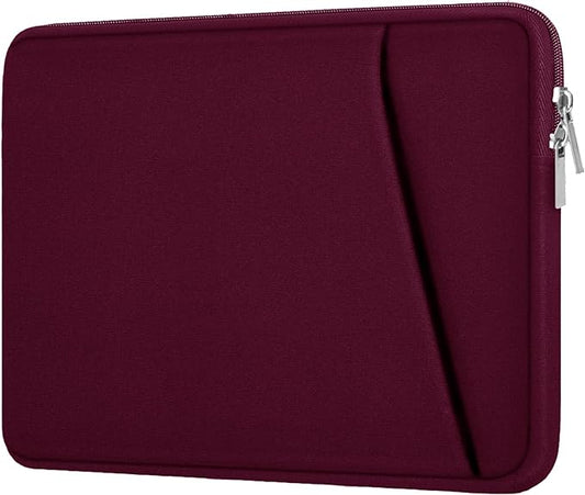 Laptop Sleeve Case 14 inch, Durable Carrying Bag Shockproof Protective Case Cover, Handbags Briefcase Laptop Bag Compatible with 14" MacBook Air/Pro HP Asus Lenovo Notebook Computer, Wine Red