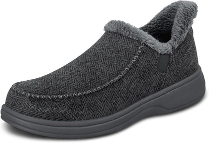 Orthofeet Men's Orthopedic Leather Vito Hands-Free Slipper