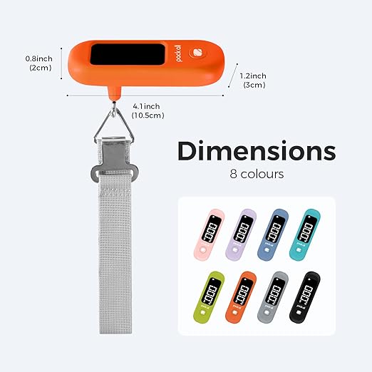 pack all 110 Lbs Luggage Scale, Digital Handheld Baggage Scale, Travel Suitcase Weight Scale with LCD Display, Battery Included, Orange