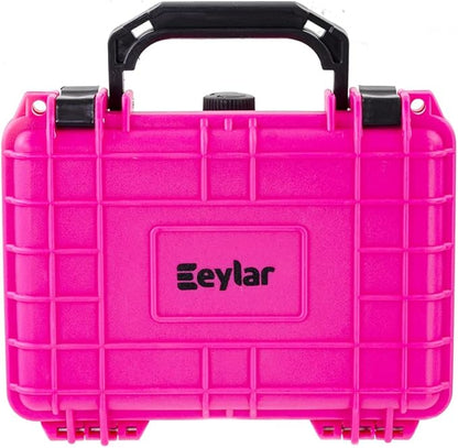 Eylar Protective Hard Case Water & Shock Proof w/Foam TSA Approved 8.12 inch 6.56 inch 3.56 inch (Pink)