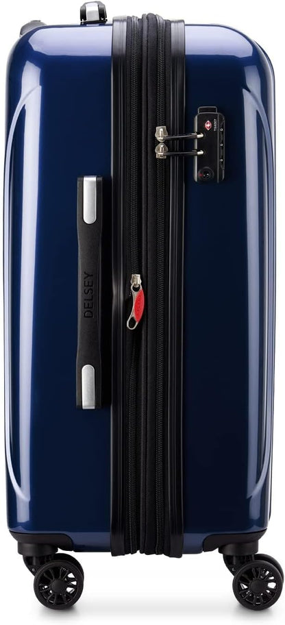DELSEY PARIS Helium Aero Hardside Expandable Luggage with Spinner Wheels, Blue Cobalt, Carry-On 21 Inch