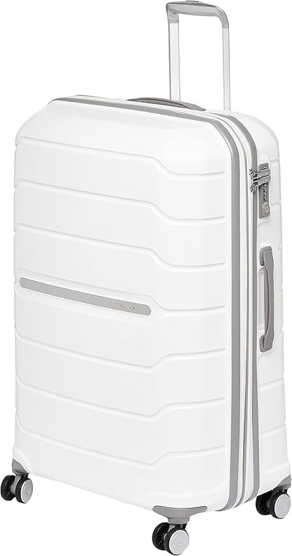 Samsonite Freeform 2-Piece Luggage Set - Carry-On & Large Checked Luggage with Dual Spinner Wheels - Durable Polypropylene Hardshell - TSA Lock, Airline-Approved - Expandable Hard Shell - White
