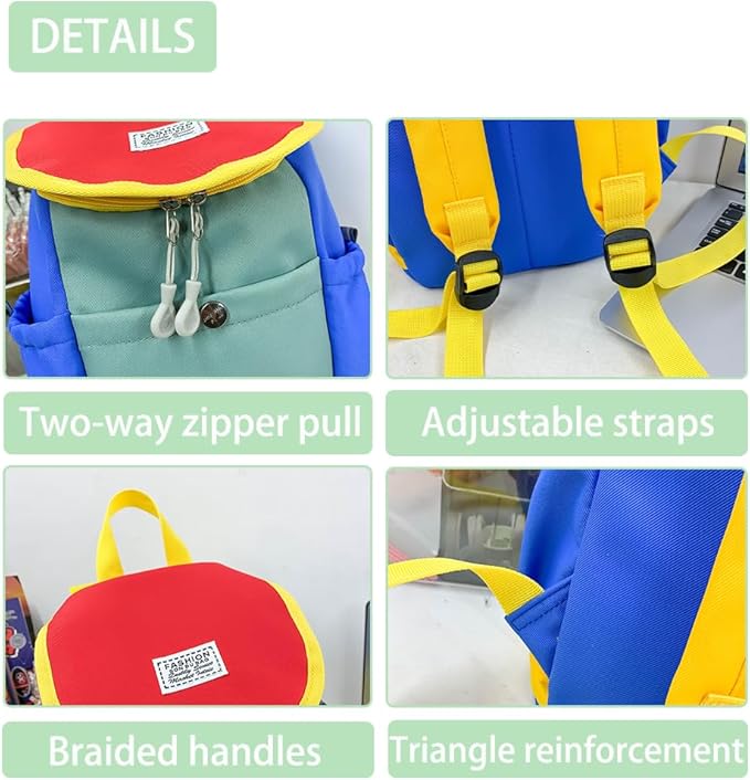 Toddler Backpack for Boys and Girls Age 3+, Lightweight Small Kids School Bag for Kindergarten, Daycare, Travel (Green)