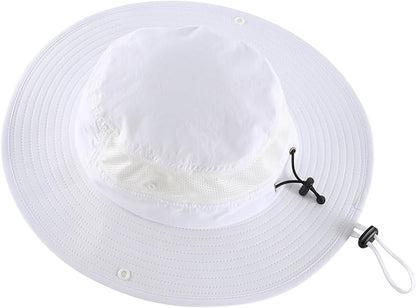 Home Prefer UPF50+ Mens Sun Hat Wide Brim Womens UV Protection Beach Bucket Hat for Fishing Hiking Snap Up Cowboy Hat