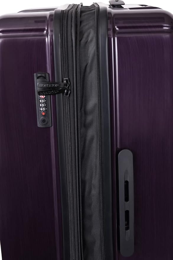 NONSTOP New York Elite Luggage Expandable Lightweight Spinner Wheels hard side shell Travel Suitcase Set, TSA Lock, Double USB Port, 3 packing cubes, Plum, 3-piece Set (20/24/28)