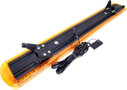 CFLMYYXGS 63" 120 LED Amber Warning Light Bar with Digital Controller 26 Flash Patterns 1W High-Intensity Beacons for Trucks Work Vehicles Weatherproof Emergency Strobe Lights (63 inches 120 LED)