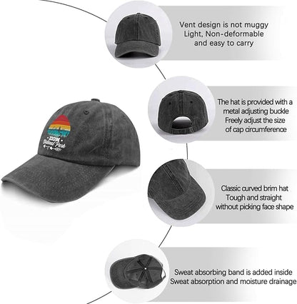 Zion National Park Sun hat Mountain hat Pigment Black hat for Women Gifts for Daughter Baseball Caps