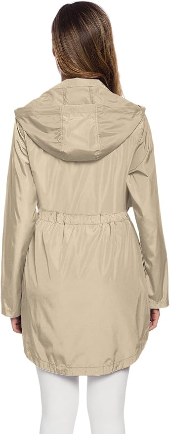 Avoogue Women's Long Raincoat with Hood Outdoor Lightweight Windbreaker Rain Jacket Waterproof