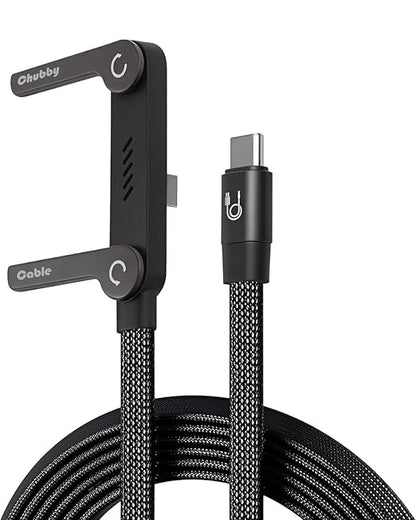 Invisible Stand Charging Cable, 2-in-1 Invisible Holder Charger Cable, 240W Fast Charging Cable with Stand, for Smartphones Tablets Laptops (Type C-Type C)