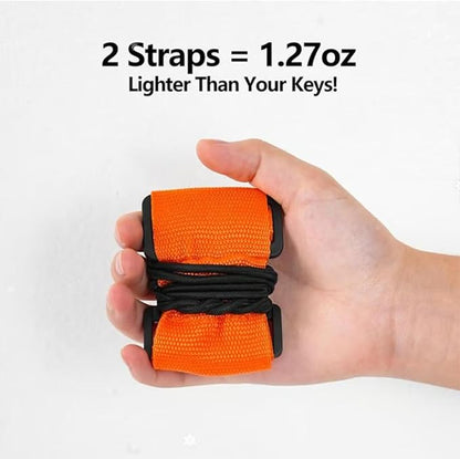 Multi Use Strong Adjustable Luggage Connector Straps, Flexible and Adjustable Luggage Strap, Luggage Connector Straps for Suitcases, Secure Stacking&Hands-Free Travel, Easy to Identify Travel (4Pcs/2)