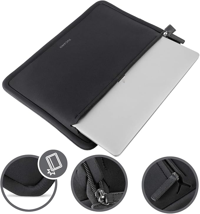 Tucano - Intorno Sleeve for MacBook Pro 13" (2016-2020) or MacBook Air 13" (2018-2020), Padded Edge Protection, Anti-Scratch