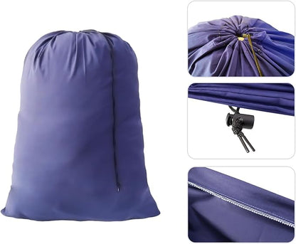 Extra Large Laundry Bag Travel Laundry Bags with Drawstring Closure, 30"x40" Machine Washable Dirty Clothes Organizer for college, dorm and apartment dwellers (6 Pcs Blue)