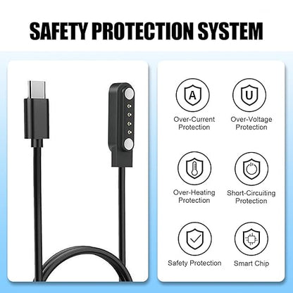 [2-Pack] USB-C Magnetic Charger for PLAUD Note AI Voice Recorder Charger Replacement Charging Cable Type C for PLAUD Note Voice Recorder (2ft/60cm)