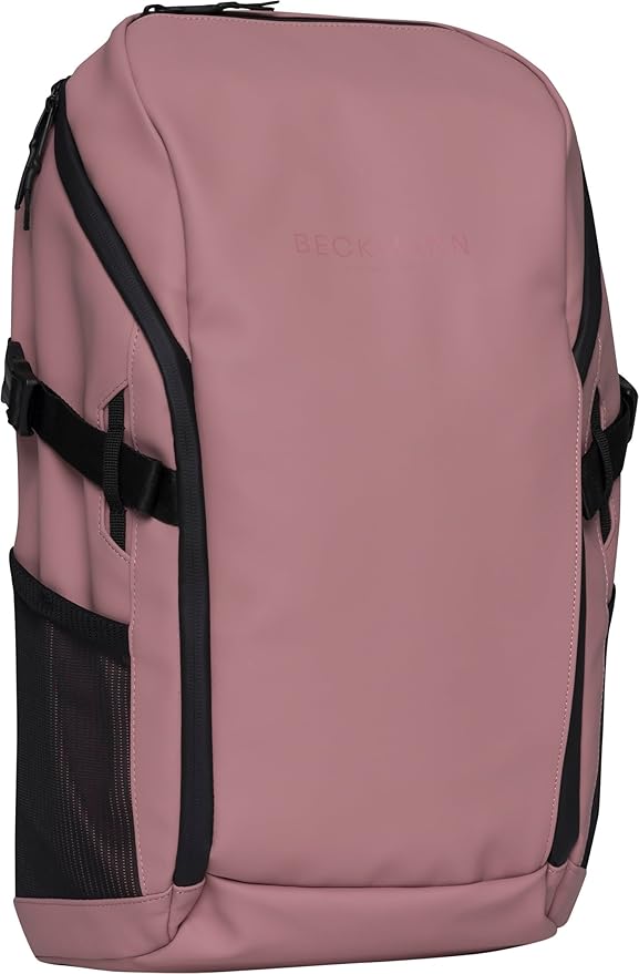Beckmann STREET GO – Bold & Stylish Ergonomic backpack for Teens & Adults, Versatile & Functional, 26L Capacity expands to 31L - Sustainable & Durable - Water-Resistant, Lightweight. ASH ROSE