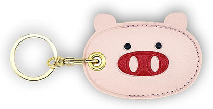 Leather Keychain Case Holder Compatible with Apple AirTag, GPS Airtag Keychain Finder Tracker with Key Ring, Anti-Scratch Protective Air Tag Cover