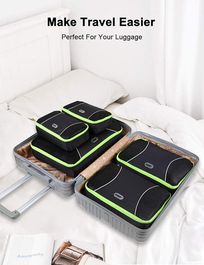 GOX Ultra Light 5 piece Packing Cubes Travel Luggage Organizer 1 Large 2 Medium 2 Small