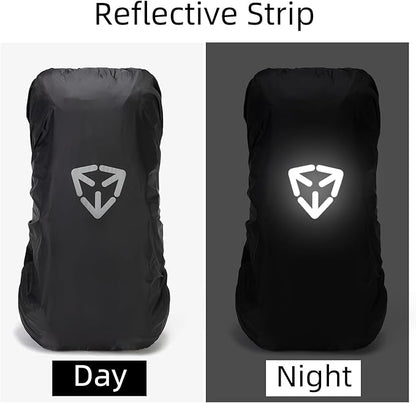 Backpack rain cover, waterproof backpack rain cover, suitable for 30L-70L backpacks, reinforced cross buckle, 2000mm waterproof level，Black (XXL)