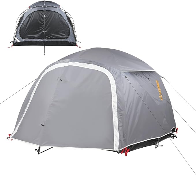 EchoSmile Tents for Camping, Waterproof Windproof Tent with Multi-Pole, 3-5 Person Spacious Dome Tent with Expandable Space for Shoes, Packs & Wet Items, Easy Setup Tent for Camping & Hiking