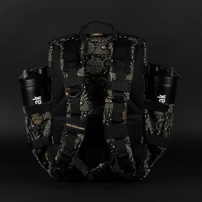 WOLFpak 35L Athletic Gym Backpack - Durable 1000D Waterproof Oxford Material with MOLLE Webbing, Laptop Pocket & Dual Cup Holders, Durable Fitness/Travel/Military Daypack (Illuminati)