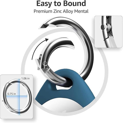 Holder for Air Tags-4 Pack for Apple for AirTag Holder Keychain, Waterproof TPU Shell Protective Case with Keychain, for Air tag Accessories for GPS Item Finder Tracker, Black/Gray/Blue/Green