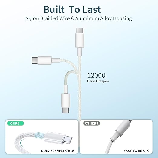3 in 2 Charger Cable for Apple Watch, Fast Phone Watch Charger USB C Multi Fast Charging Cable Compatible with iWatch Ultra/SE/10/9/8/7/6/5/4/3/2/1 & iPhone 16/15/14/13/12,6ft (Purple)