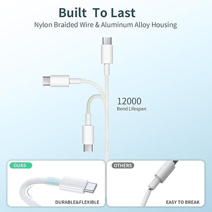 3 in 2 Charger Cable for Apple Watch, Fast Phone Watch Charger USB C Multi Fast Charging Cable Compatible with iWatch Ultra/SE/10/9/8/7/6/5/4/3/2/1 & iPhone 16/15/14/13/12,6ft (Pink)