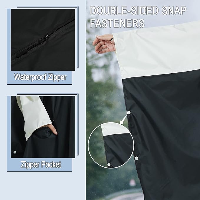 Fashion Hooded Rain Poncho Waterproof Raincoat Jacket with pocket for Women/Men/Adult