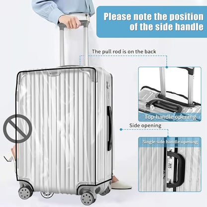 Yotako Clear PVC Suitcase Cover Protectors 30 Inch Luggage Cover Protectors for Wheeled Suitcase 30''