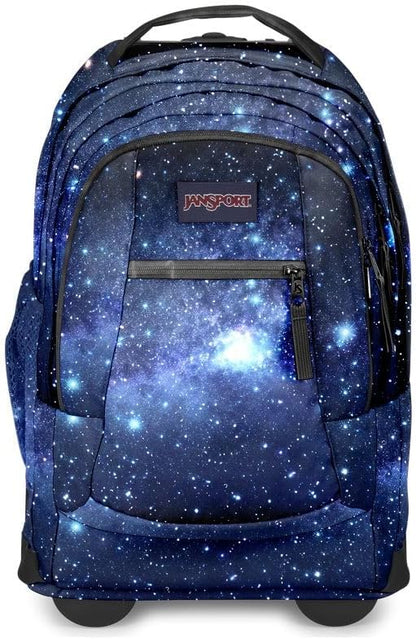 JanSport Driver 8 Rolling Backpack - Wheeled Travel Bag with 15-Inch Laptop Sleeve, One Size, Stellar Starfield