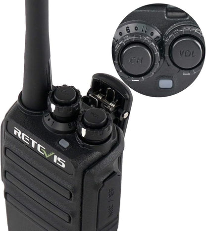 Retevis H-777S Walkie Talkies Long Range,Heavy Duty Portable FRS Two-Way Radios, Hands Free,Safe Call,Rugged Commercial 2 Way Radios with Gang Charger,for Warehouse, Churches,Jobsite(6 Pack)