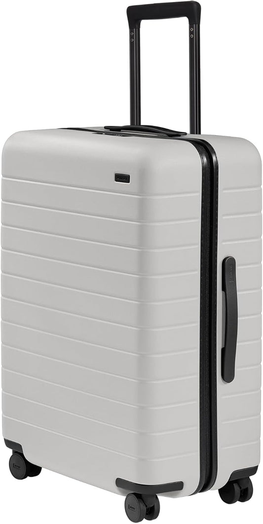 Away Medium Checked Luggage, Lightweight Hard Shell Suitcase with Spinner Wheels, Durable Rolling Luggage, TSA Lock, 26 Inch, Cloud Gray