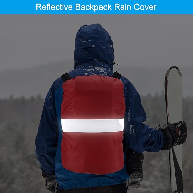 PATIKIL Waterproof Backpack Rain Cover, Non-Slip Backpack Cover with Reflective Strap Stay Dry for Hiking, Camping, Hunting