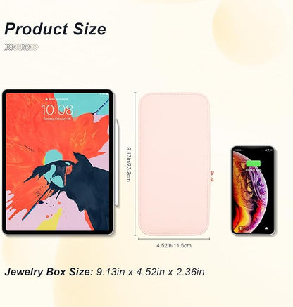 Travel Jewelry Box Jewelry Organizer for Travel Jewellery Organizers Box Jewelry Box for Women on Hallowmas Christmas Valentine's Birthday Pink