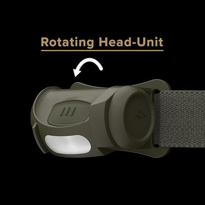 Princeton Tec Fred Headlamp 200 Lumens Dimmable Ultrabright White LED, IPX4 Water Resistance and 41 Hour Burn Time, Perfect for Hiking, Camping, Hunting, Fishing, and Safety Preparedness, Olive Drab