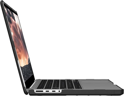 URBAN ARMOR GEAR UAG Designed for MacBook Pro 14 inch Case 2025 M5, 2021-2024 M4/M4 Pro/M4 Max A3434 A3112 A3401 A3185 A2918 A2992 Rugged Military Grade Plyo Laptop Cover, Translucent Clear Ice