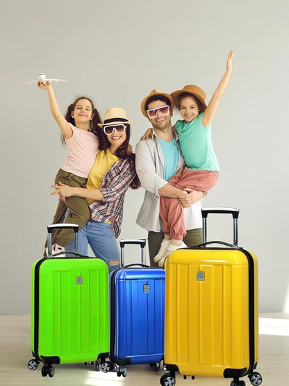 World Traveler Contour 28-Inch Polycarbonate Hardside Expandable Spinner Checked Luggage with TSA Lock - Yellow