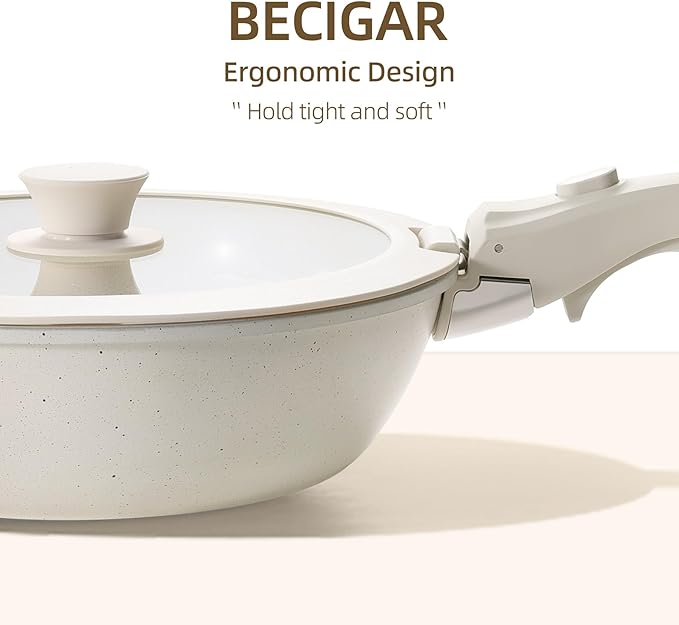 23PCS Ceramic Pots and Pans Set,Nonstick, Removable Handle Pots and Pans Set, Stackable Pan Set, Ceramic Nonstick Pan Non Stick for Easy Cooking