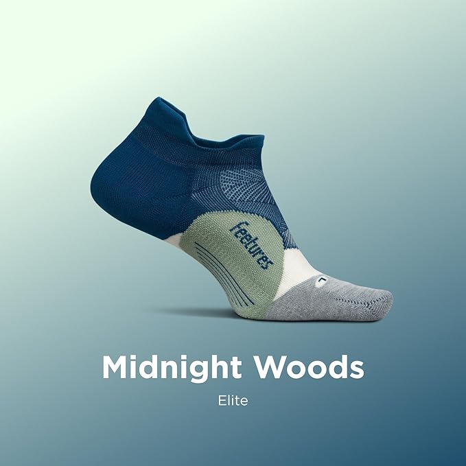 Feetures Elite Light Cushion No Show Tab Athletic Ankle Socks - Sport Sock with Targeted Compression
