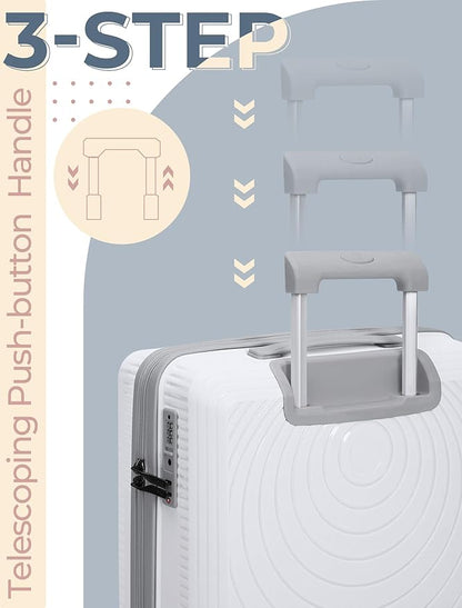Luggage Sets 5 Piece, Suitcases with Wheels, Hardshell Suitcase Set, PP Carry on Luggage Set with TSA Lock, Travel Luggage