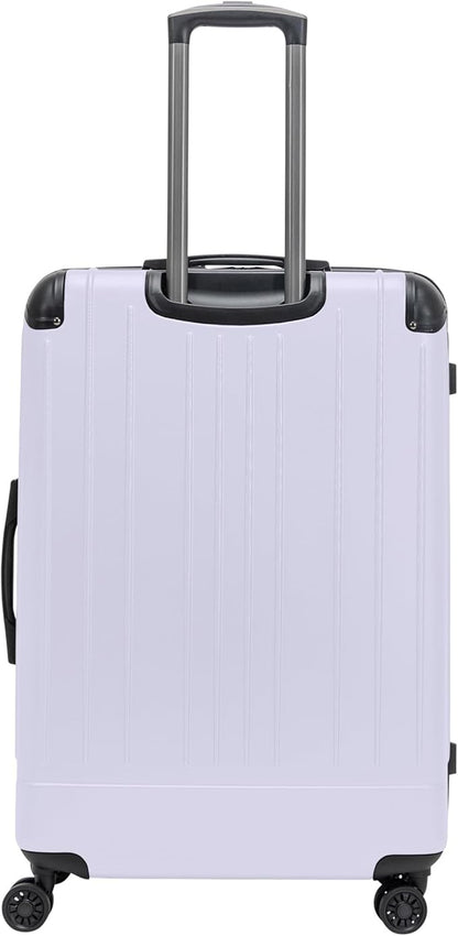 Flying Axis Collection Lightweight Hardside Expandable 8-Wheel Spinner Luggage, Lavender, 28-Inch Checked