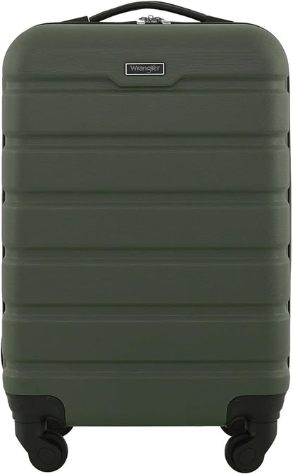 Wrangler 22" Hardside Spinner Carry-On Luggage, Olive