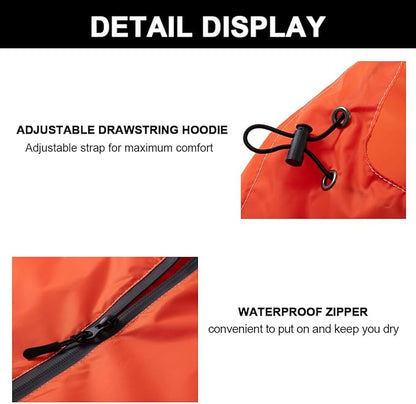 Fashion Hooded Rain Poncho Waterproof Raincoat Jacket with pocket for Women/Men/Adult