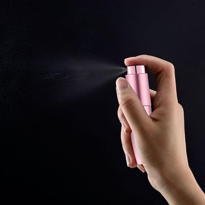 2 PCS/8ml Portable Mini Perfume Atomizer bottles, Empty Refillable Spray Bottle with 3 Types of Refill Tools, Pocket Travel Perfume Sample Bottles(Pink)